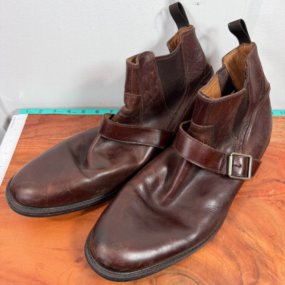 Johnston & Murphy XC4 Mens 12M Brown Leather Waterproof Monk Strap Boots 20-1642